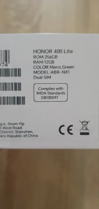 Honor 400 Lite 12GB/256 Verde