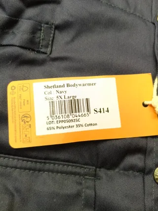 Chaleco Shetland Calor Azul 5XL