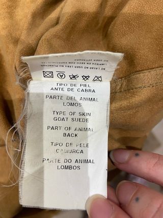 Chaqueta ante piel cabra auténtica