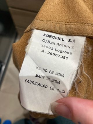 Chaqueta ante piel cabra auténtica