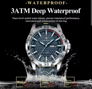 Reloj poedagar Hombre Azul y Plateado