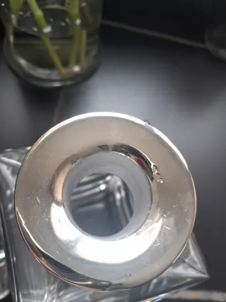 Botella de licor de cristal