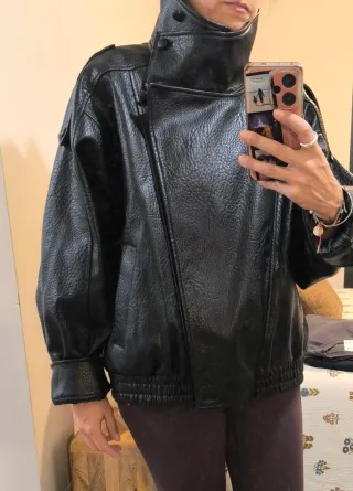 Cazadora Biker Oversize Zara Talla L