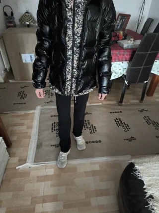 Abrigo acolchado negro Ellesse