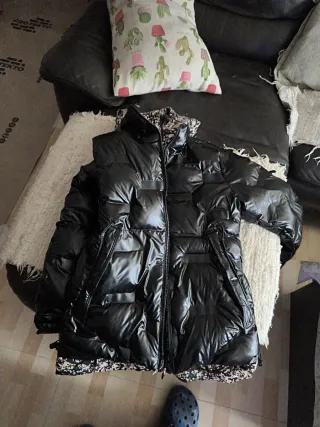 Abrigo acolchado negro Ellesse