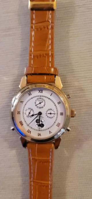 Reloj Lukano Doble Esfera Mecánico y Cuarzo