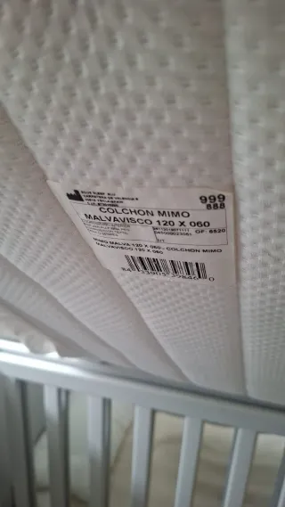 Cuna Ikea Sundvik Gris + Colchón marca Ecus kids