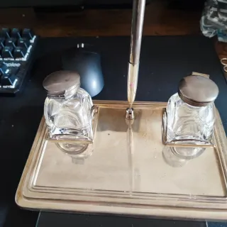 Set Scrittoio Argento 925 Antico