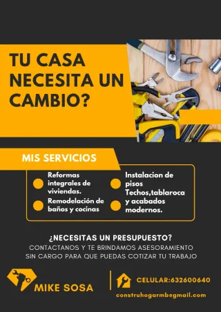 Servicios de reformas y remodelación