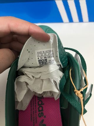 Adidas Gazelle Verde/Rosa Talla 36