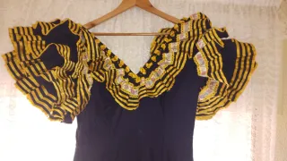 Traje de Flamenco José Vaquero Segura Negro/Dorado