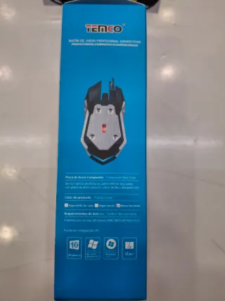 Ratón Gaming TEMCO MA05-B Blanco/Dorado