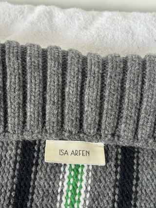 Sciarpa Cape Lana Lisa Arfen Grigio Verde