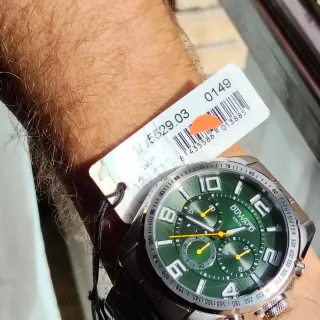 Reloj Duward Hombre Verde y Plateado