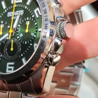 Reloj Duward Hombre Verde y Plateado