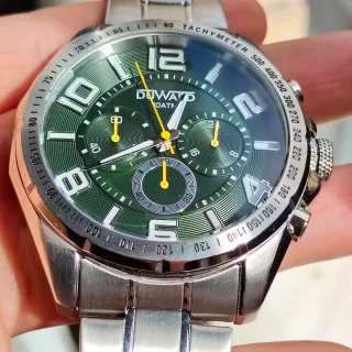 Reloj Duward Hombre Verde y Plateado