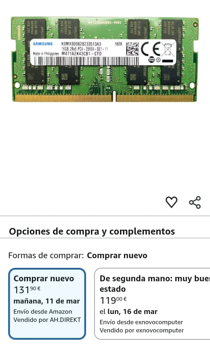 SODIMM 16GB DDR4 2666MHz SK hynix afbeelding 2