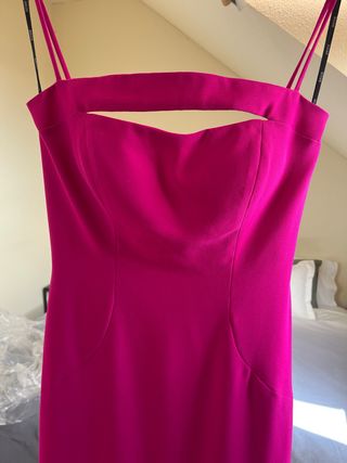 Vestido fiesta Pronovias Talla 38 Fucsia