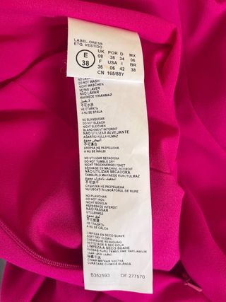 Vestido fiesta Pronovias Talla 38 Fucsia