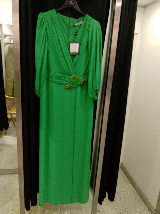 Vestido Fiesta Verde Sonia Peña