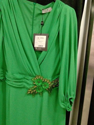 Vestido Fiesta Verde Sonia Peña