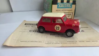 Mini Cooper rojo en Caja instrucciones scalextric