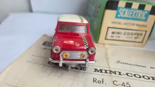 Mini Cooper rojo en Caja instrucciones scalextric
