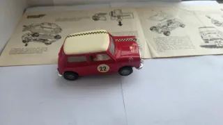 Mini Cooper rojo en Caja instrucciones scalextric