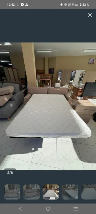Sofá cama 2 plazas 135cm beige