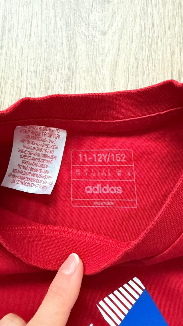 Camiseta Adidas Roja Niño/a Talla 11/12