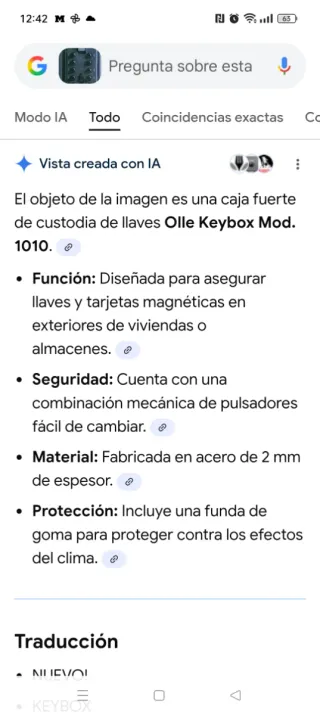 Olé Keybox Mod. 1010 Caja Fuerte Llaves