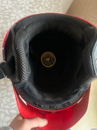 Casco Bultaco Vintage Trials Oro Rojo
