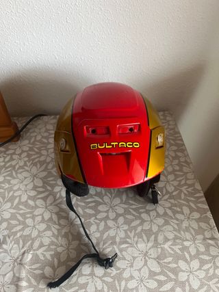Casco Bultaco Vintage Trials Oro Rojo