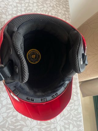 Casco Bultaco Vintage Trials Oro Rojo