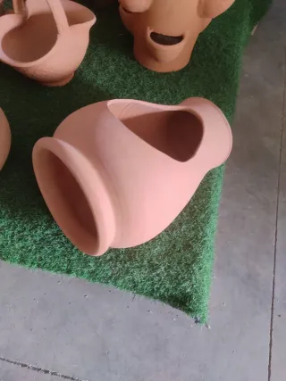 Tinaja de siembra de barro