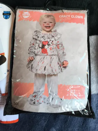 Disfraces Bebé Niño (Chef, Esqueleto y payaso)