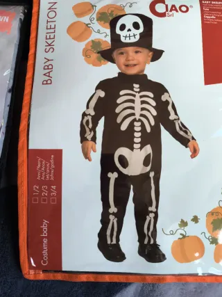 Disfraces Bebé Niño (Chef, Esqueleto y payaso)