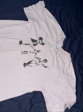 Camiseta Estampada Banksy Mickey Ronald