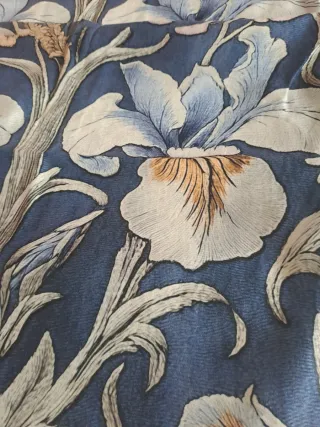 Set 2 Federe Cuscini Floreale Blu