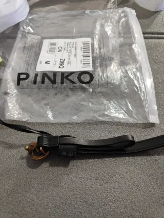 Pinko cintura originale pelle nera taglia M 85 cm