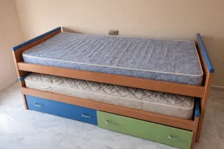 Cama nido juvenil con 2 colchones