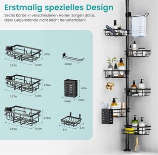 Estante Ducha Telescópico Mixoo 6 Piezas