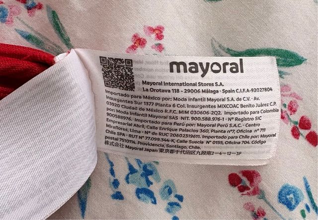 Vestido niña rojo Mayoral