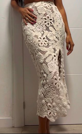 Falda Midi Crochet H&M Talla XS/S