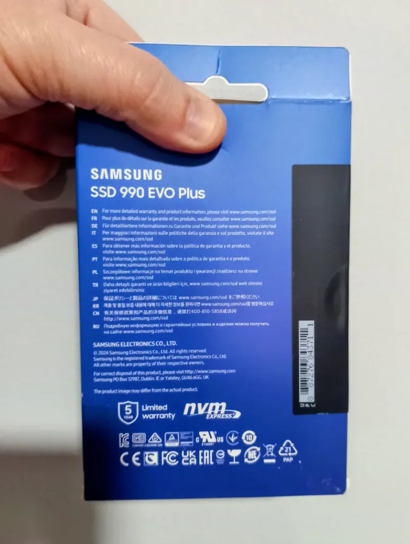 SSD M.2 Samsung 990 Evo Plus 1TB NVMe Sellado afbeelding 3
