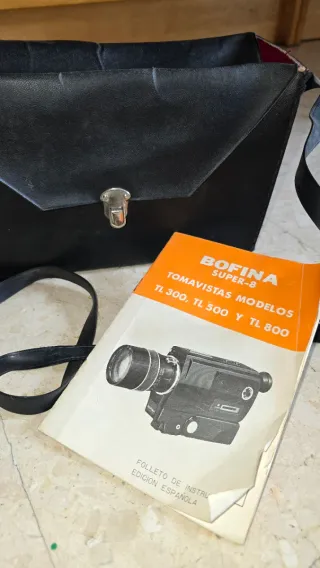 Cámara Cine BOFINA Super-8 + Manual + Maletín