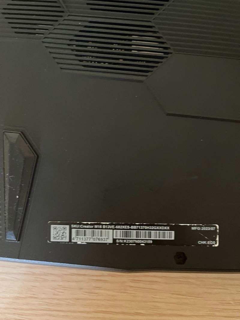 Portátil MSI Creator M16 Negro afbeelding 5