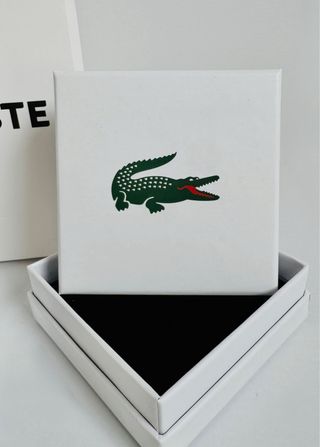 Pulsera Lacoste Plateado Stencil NUEVA