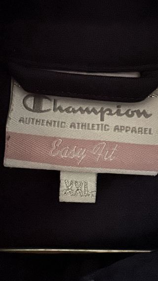 Sudadera Champion cremallera azul y rosa