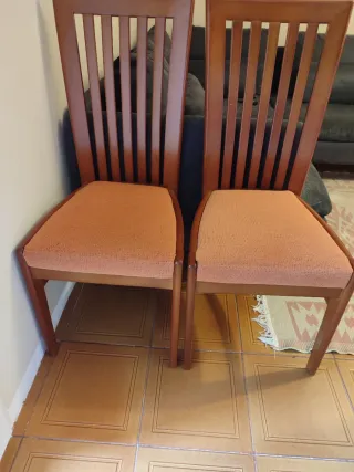 Juego de 2 Sillas de Comedor de Madera